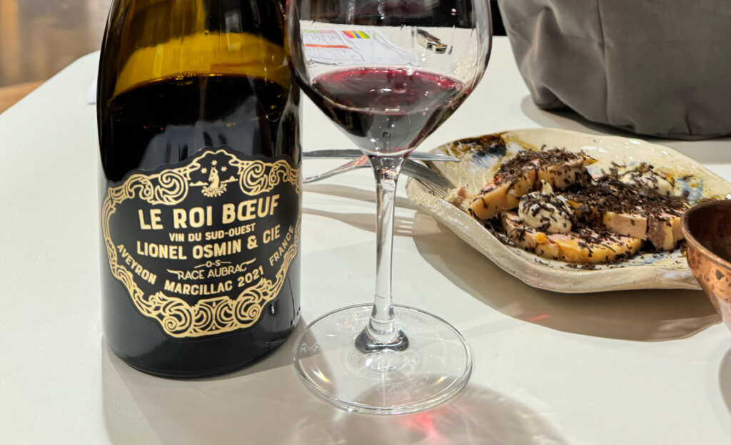 Weinmesse Prowein Düsseldorf 2024, Weinverkostung bei Lionel Osmin, Einladung zum Lunch, Weinregion Sud-Ouest, Le Roi Boeuf Rotwein, Weinliebe auf Reisen, Weinreisen